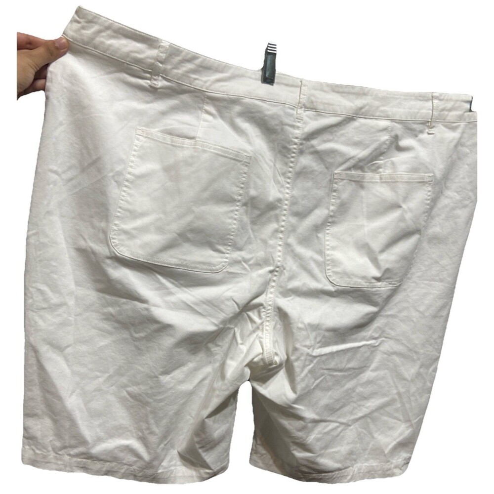 Denim & Co White Plus Size Bermuda Shorts Size 24W - Picture 3 of 8